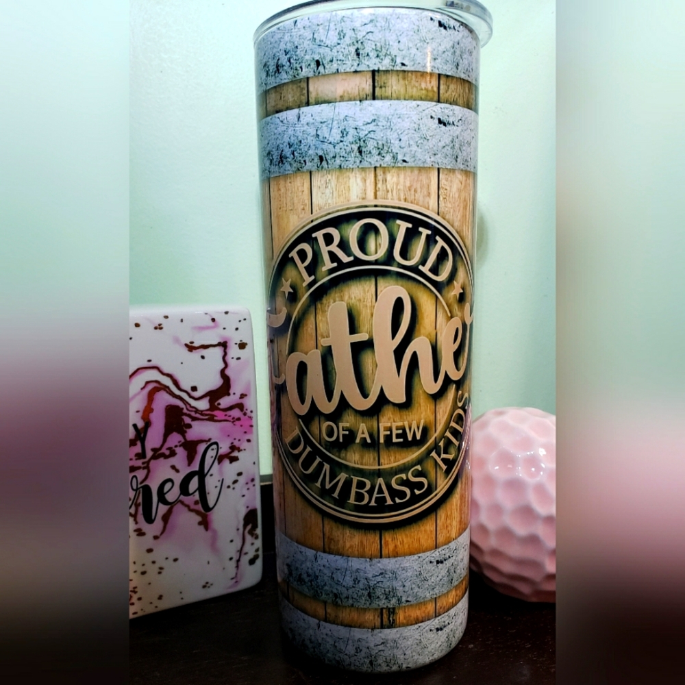20oz Father's Whiskey Barrel Tumbler
